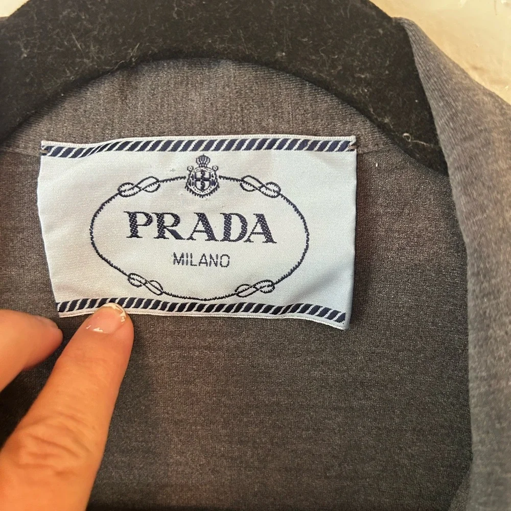 Prada Men's Charcoal Polo Shirt - Picture 2 of 7